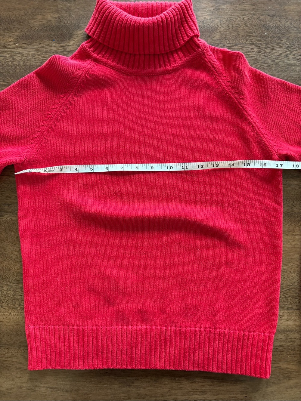 Jeanne Pierre Red 100% Cotton Turtleneck Sweater Size S - Picture 4 of 5